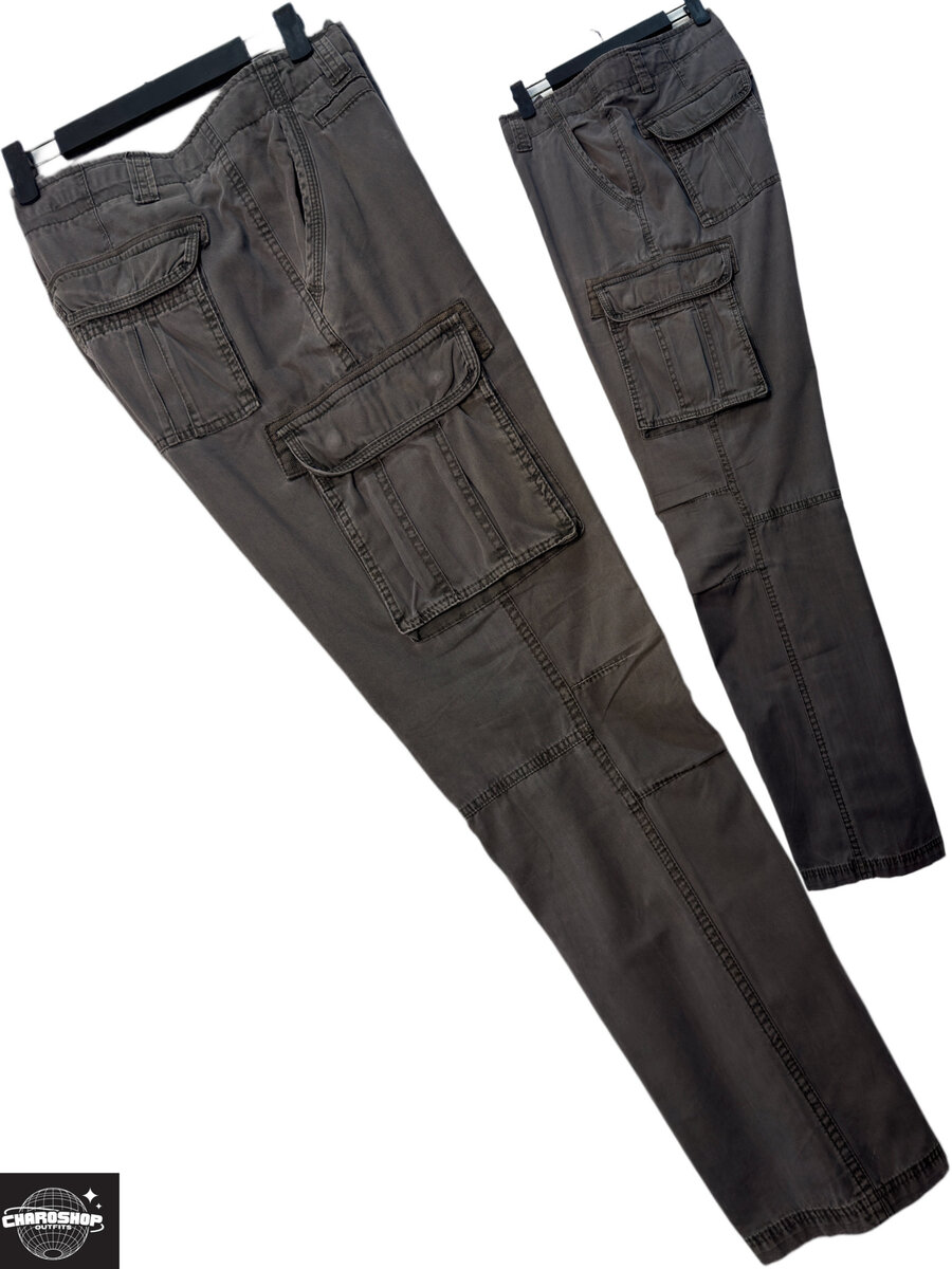 Pantalon cargo gris homme