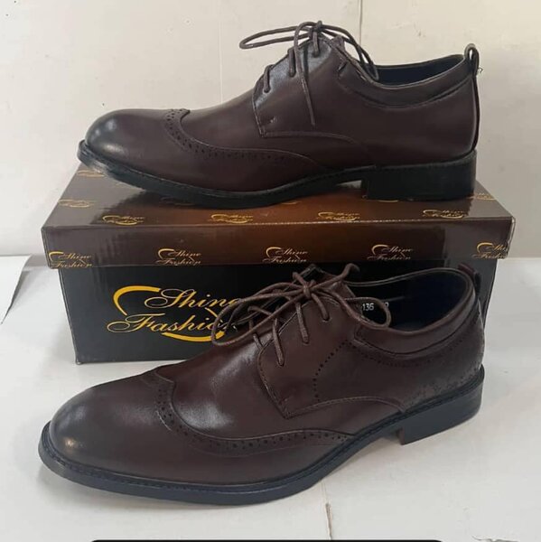 Men's brown leather shoes