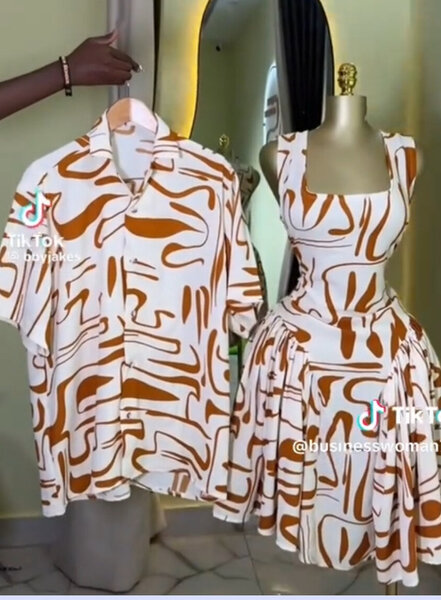 Ensemble assorti chemise et robe