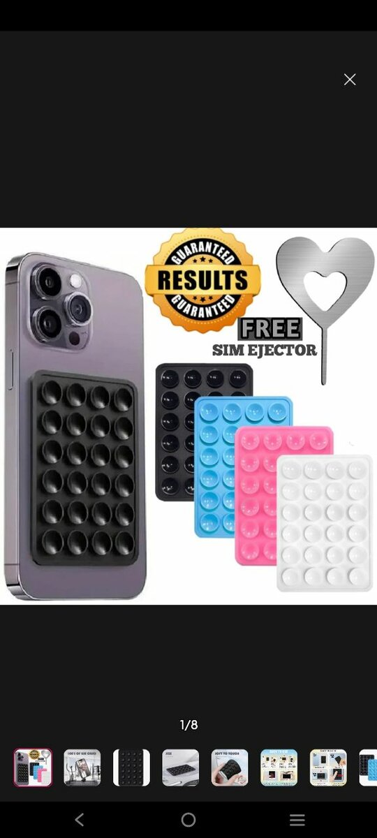 Silicone suction pad phone