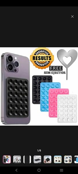 Silicone suction pad phone