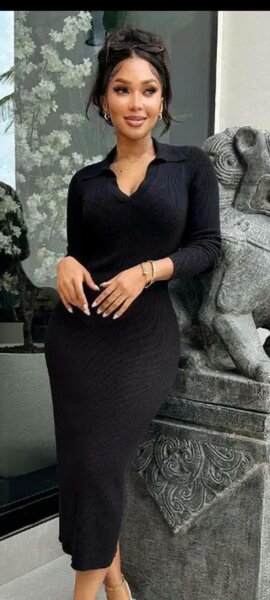 Robe longue noire élégante