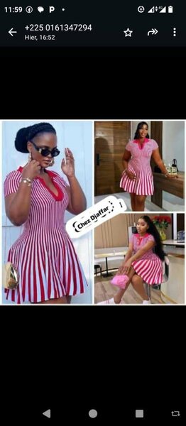 Robe Élégante en Rayures