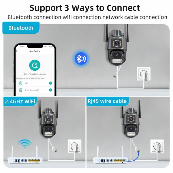 Dual Lens Ptz Wifi Camera ICSEE