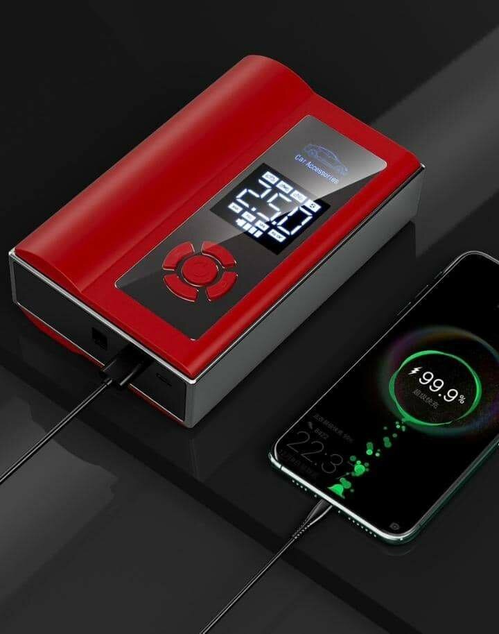 Pompe à air pour les pneus de voitures.