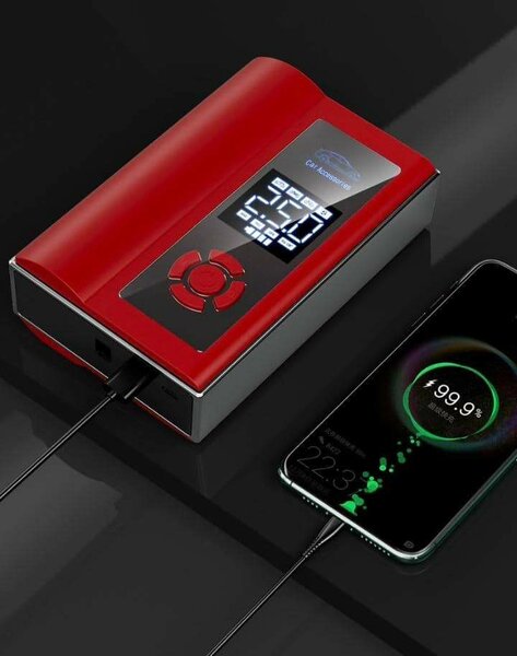 Pompe à air pour les pneus de voitures.