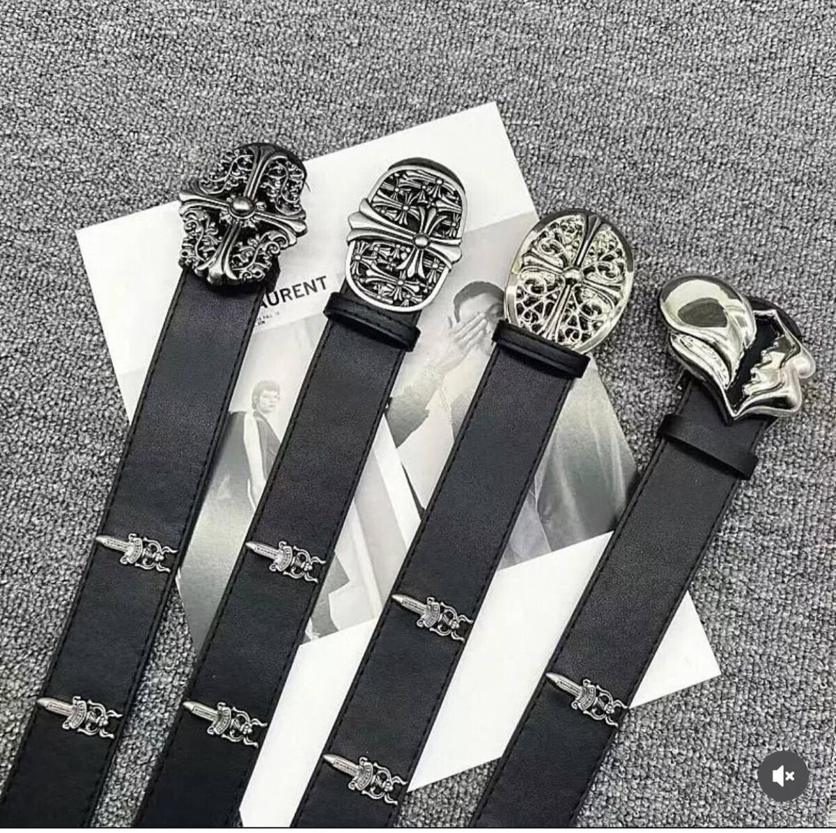 Ceinture en cuir avec décor