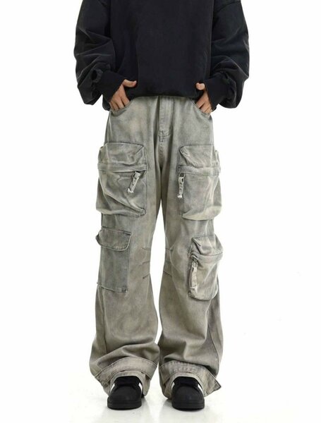 Pantalons cargo larges homme