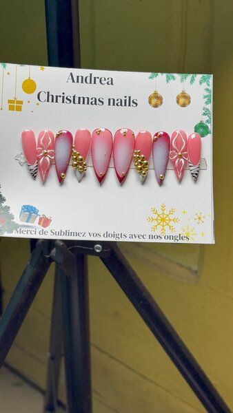 Ongles Faux Noël Andrea