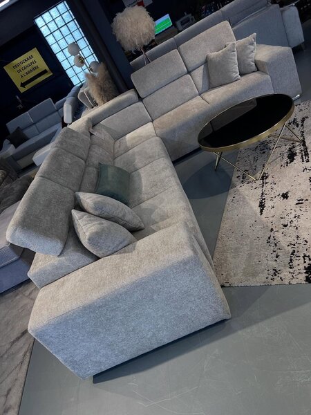 Canapé d'angle moderne beige