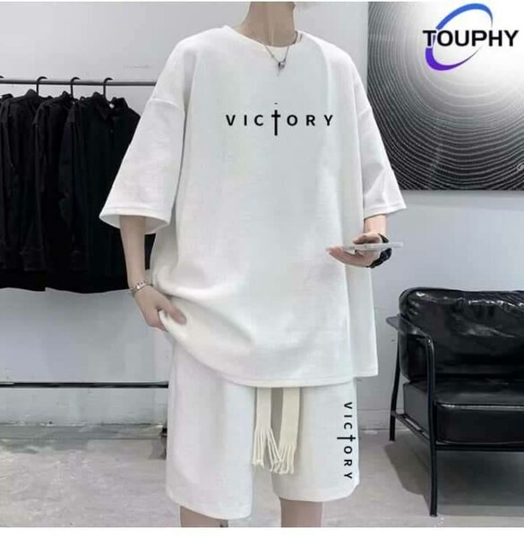 Ensemble T-shirt et Short "VICTORY" Blanc