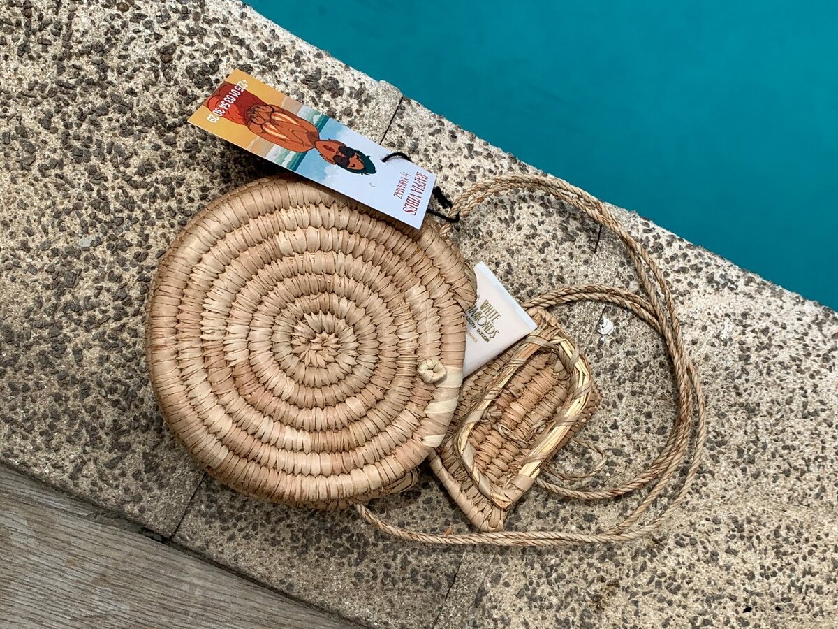 Sac à main en raphia rond