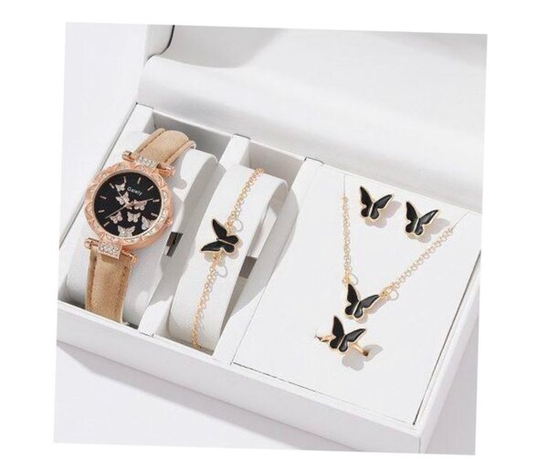 Montre et bijoux papillon élégant