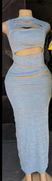 Elegant and comfortable women's dress grey