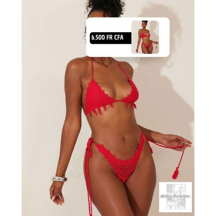 Bikini crochet coloré