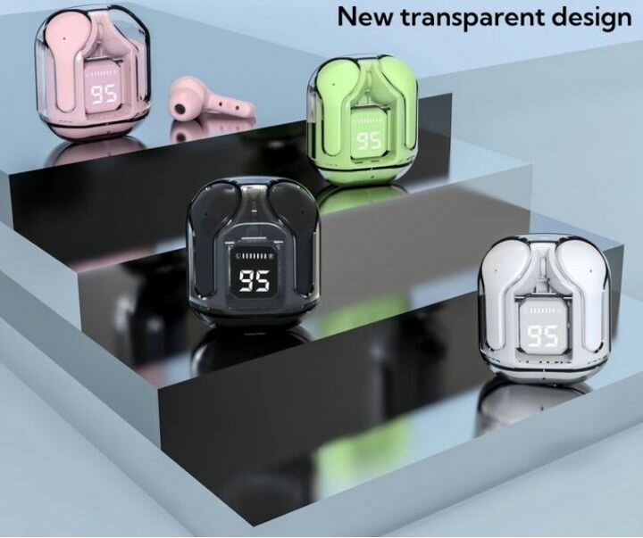 Écouteurs Bluetooth design transparent