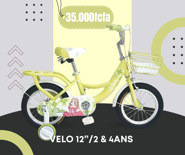 Vélo enfant 12" avec panier