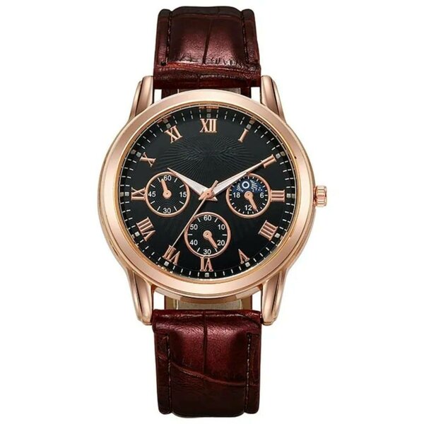 Montre élégante en cuir