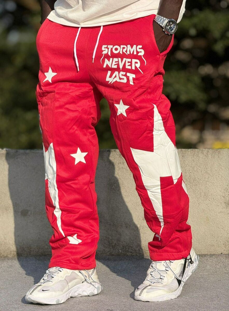 Pantalon streetwear "Storms Never Last"