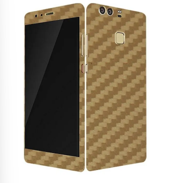 Huawei P9 Golden Carbon Fiber Texture Mobile Skin