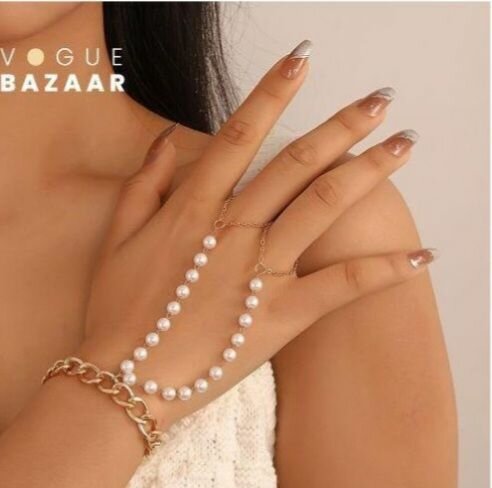 Bracelet chaîne et perles élégante