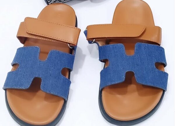 Sandals blue-brown