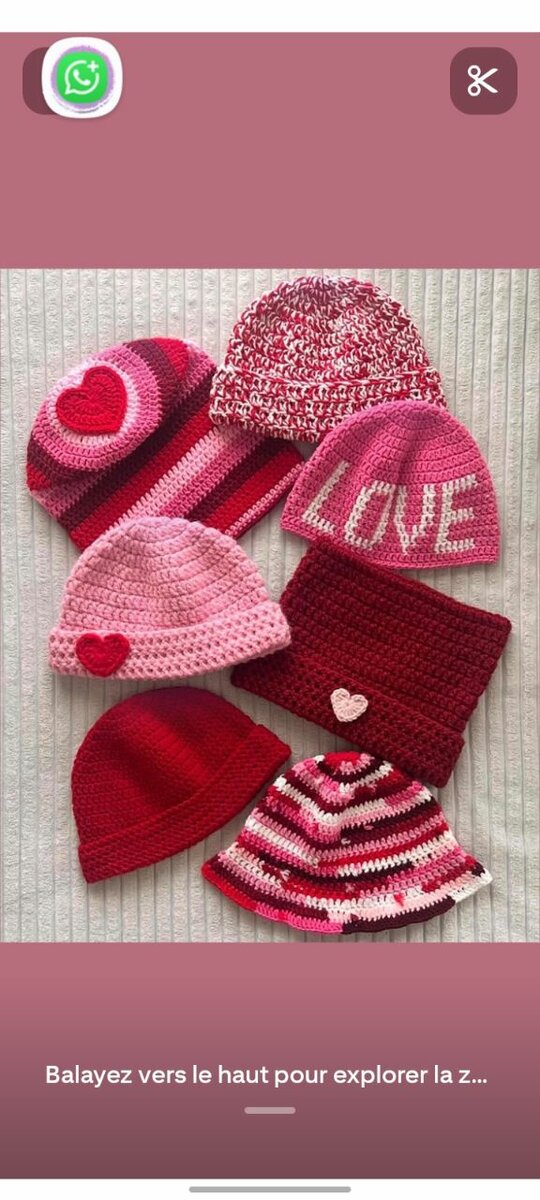 Bonnets en Crochet Colorés