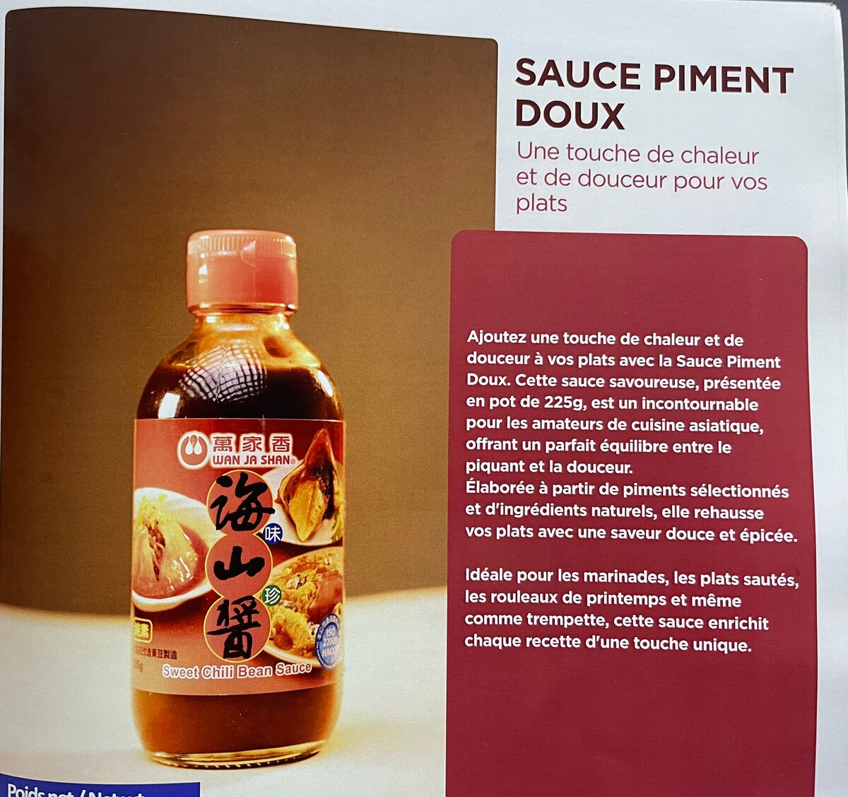 Sauce Piment Doux 225g
