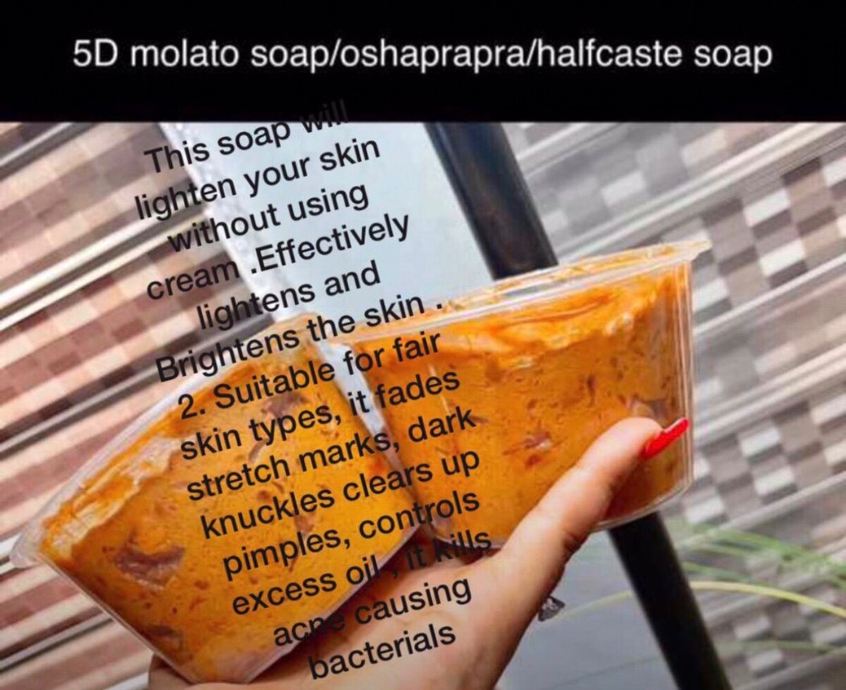 Whitening black soap and halfcaste soap