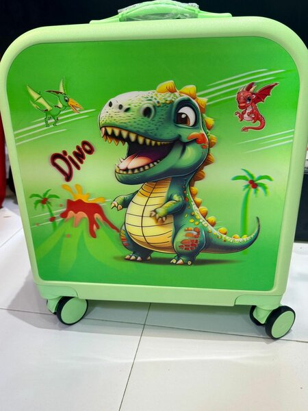 Valise Enfant Dino Verte