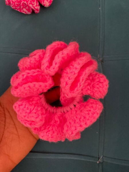 Chouchou crochet coloré