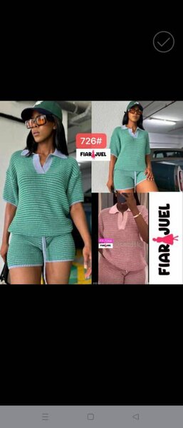 Ensemble confortable rayé