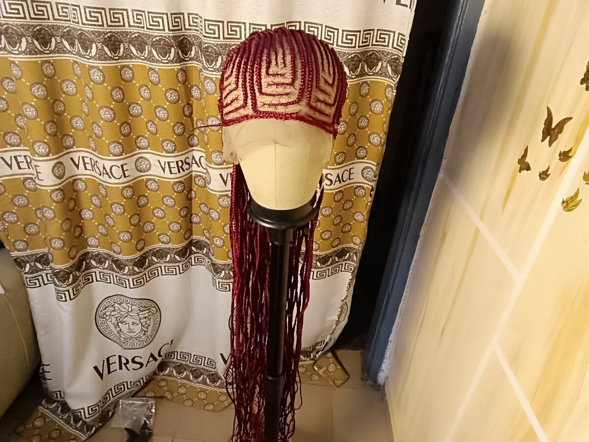 Stylish Burgundy Braided Wig