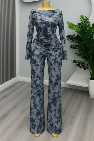 Combinaison élégante tie-dye