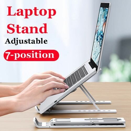 Support Pliable Pour Ordinateur Portable Et Tablette - Blanc