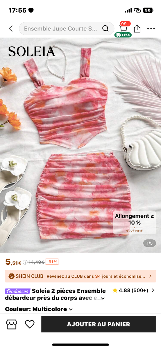 Ensemble Jupe et Haut Tie-Dye