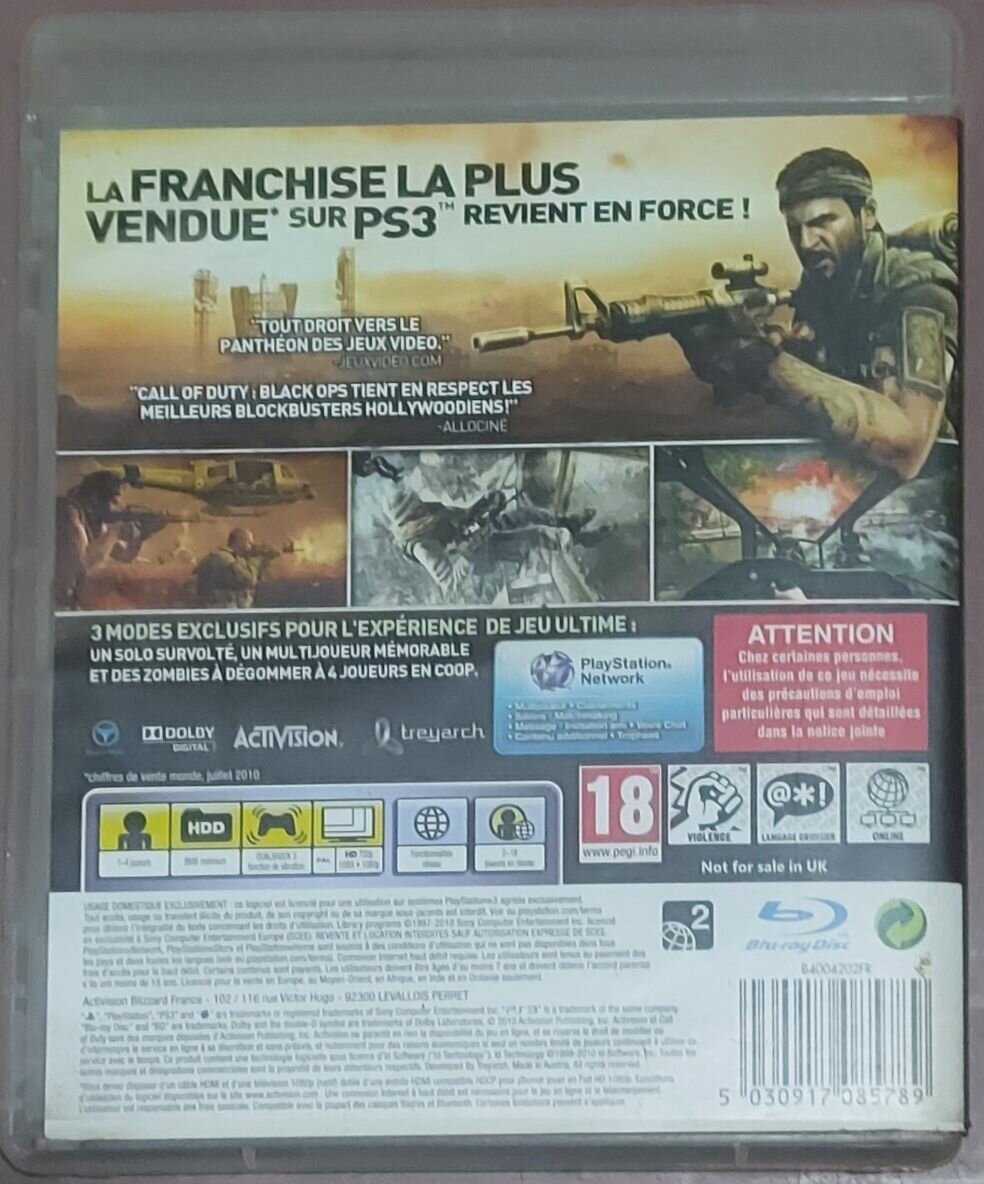 CD PS3 (COD Black Ops)