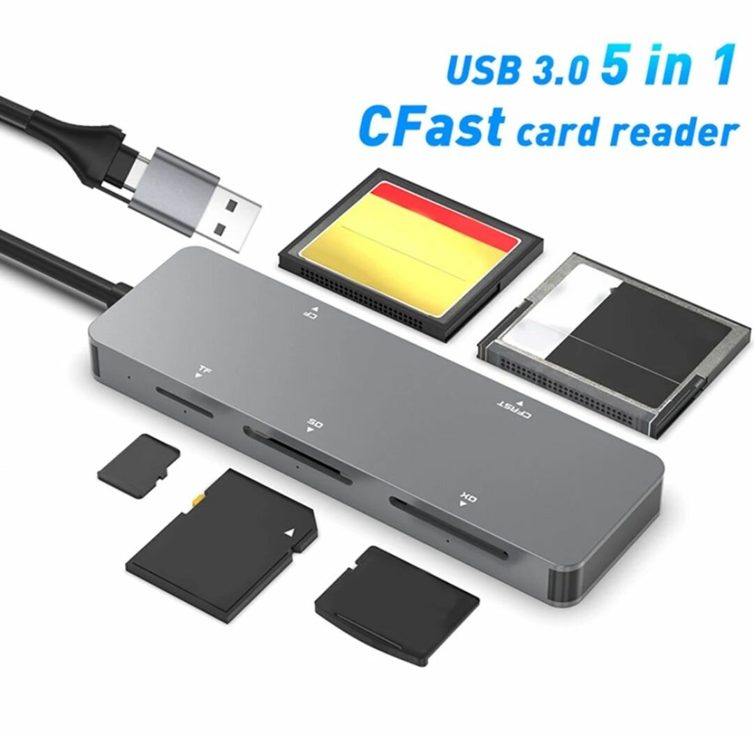5In-1 cfast memory card reader