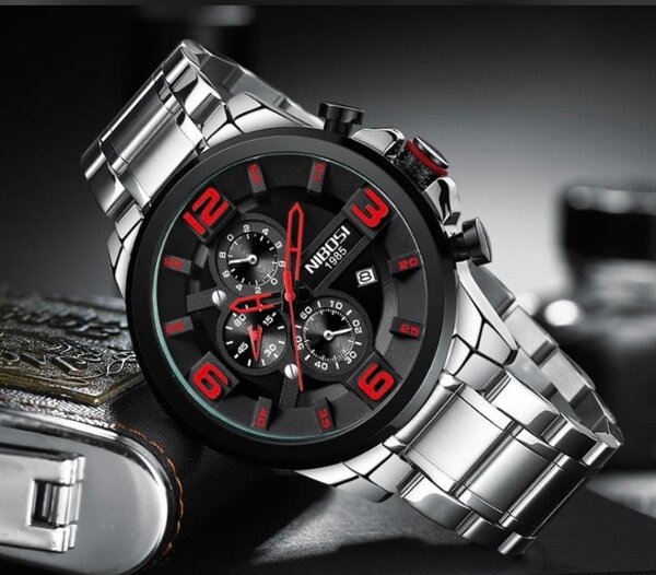 Montre Chronographe en Acier Inoxydable