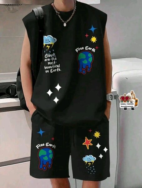 Ensemble Casual Imprimé Homme