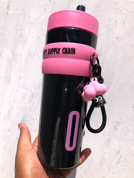 Gourde Isotherme Rose et Noire