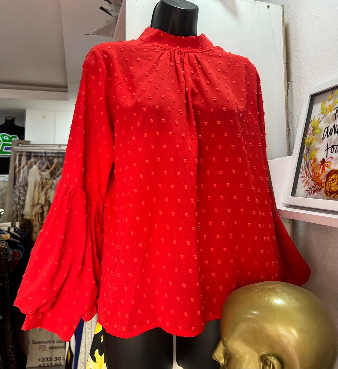 Blouses available in colors and sizes