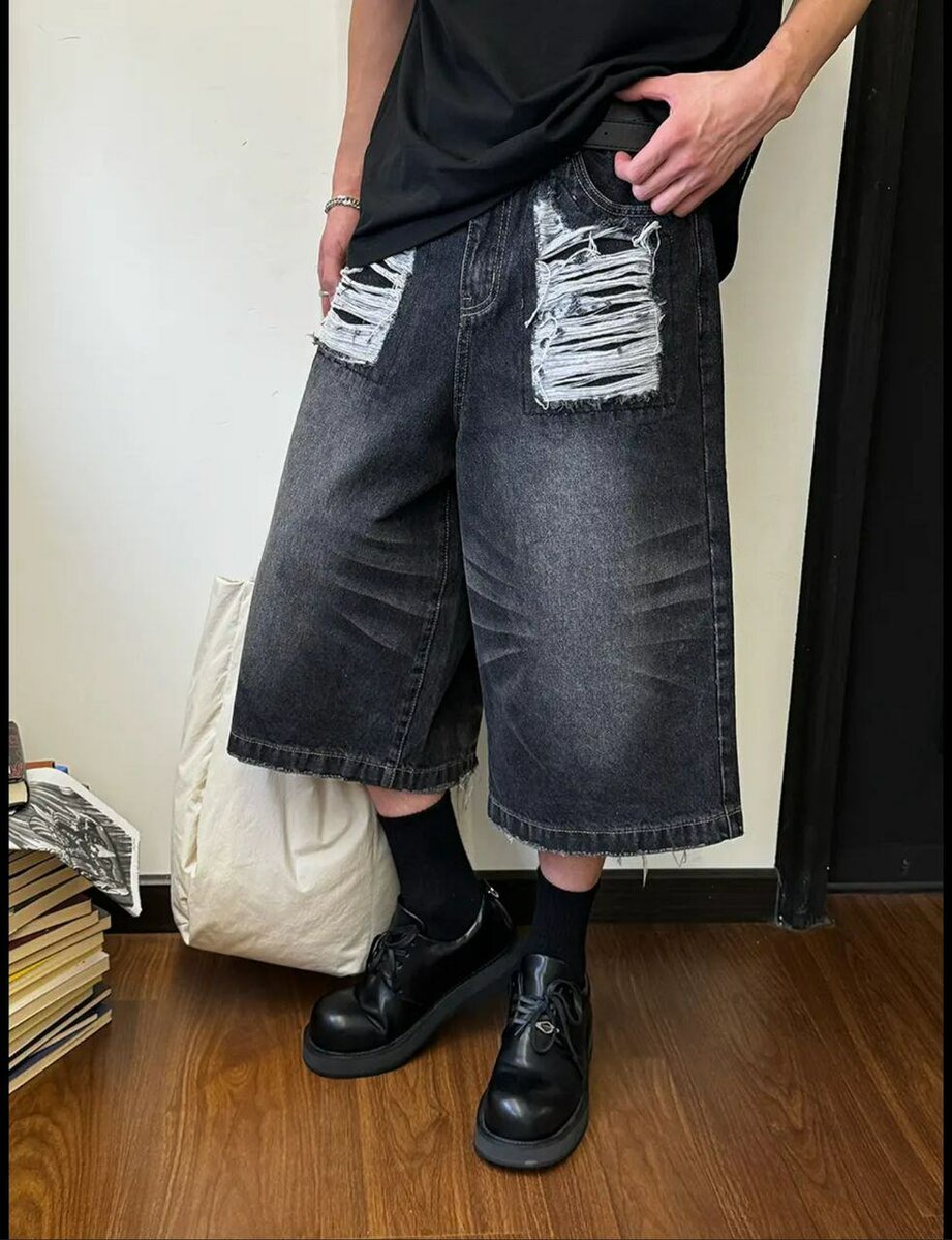 Baggy jeans shorts