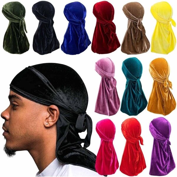 Durag en Velours Multicolore