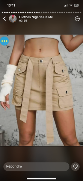 Jupe Mini Cargo Femme