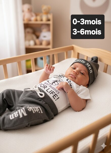 Ensembles bébé, amusants, 0-3 mois