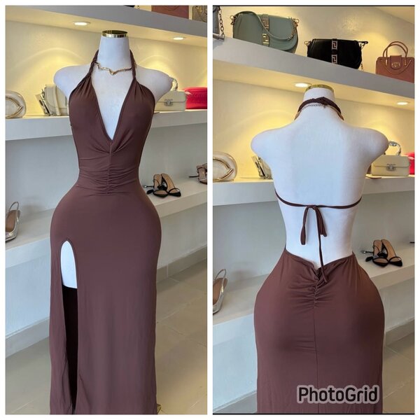 Robe de Soirée Fendue Élégante