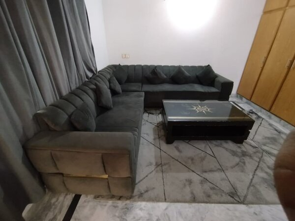 Sofa set, table , curtain ,rug