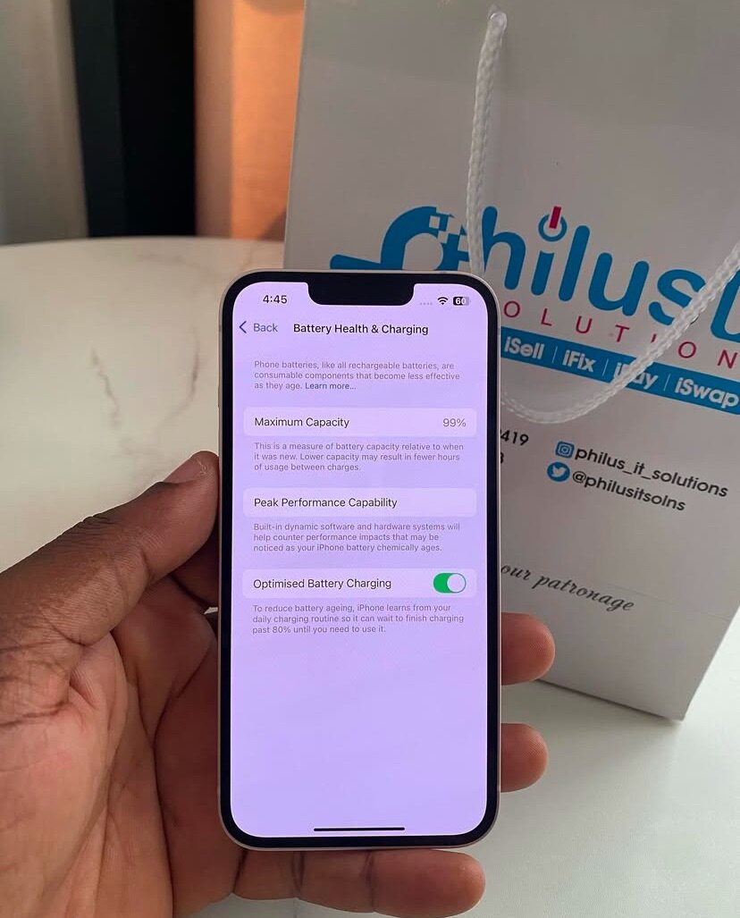 Neatly Used iPhone 13 256GB Locked Battery Health 99%
