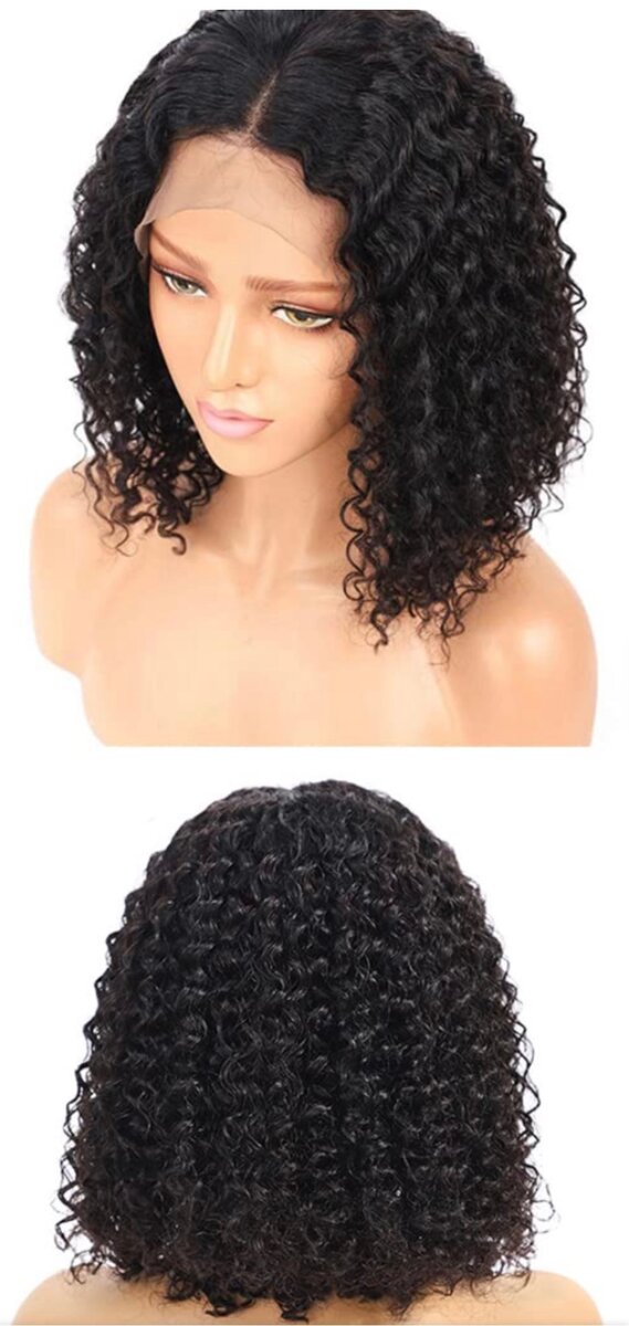 12 inches 13 *1 frontal wet curls wig